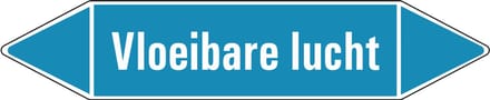 Vloeibare lucht leidingmarkering op vel 75 x 17 mm - 8 per vel