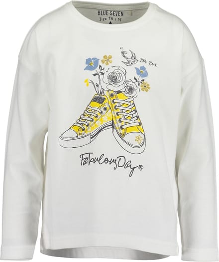 Blue Seven Meisjes T-shirt - offwhite - Maat 122
