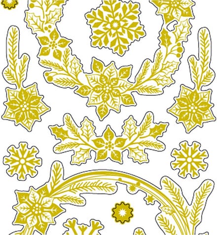 Stickers, kerst sterren, vel 10x24 cm, ca. 29 stuk, goud, 1 vel