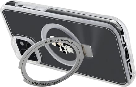 Karl Lagerfeld KLHMP15MHMRSKCH iPhone 15 Plus / 14 Plus 6.7" white/white hardcase Ring Stand Karl&Choupette MagSafe