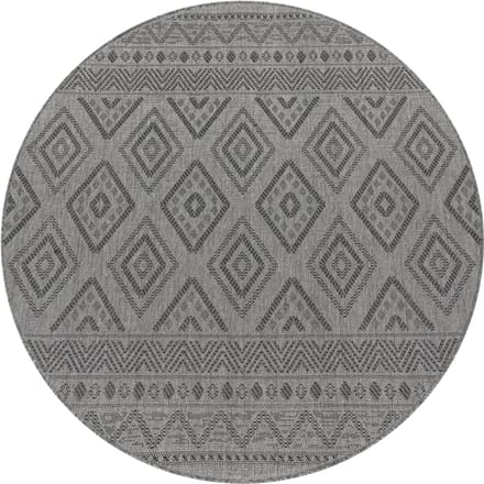 Binnen- en buitenkleed Verona antraciet 80 cm rond