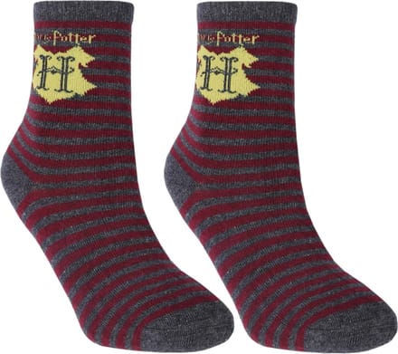 Grijs-bordeauxrode sokken - Harry Potter / 23-26