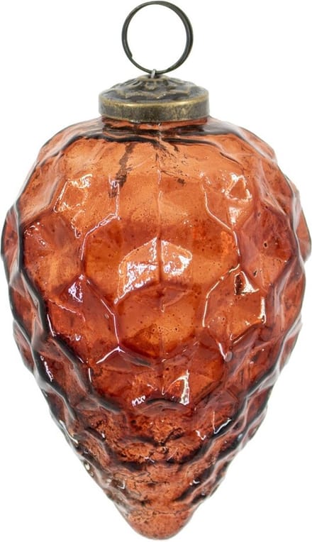 HomeBound by KY | Kerstbal glas amber | 10x10x10cm | kerstbal