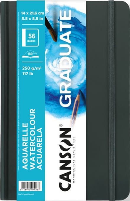 CANSON schetsboek GRADUATE aquarel, 216 x 140 mm