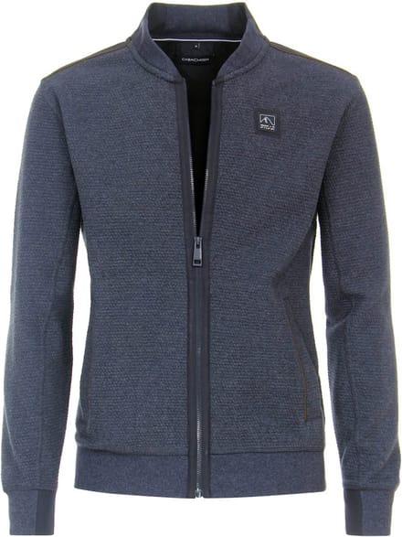 Casa Moda Vest Met Motief Blauw Nordic Expedition - L