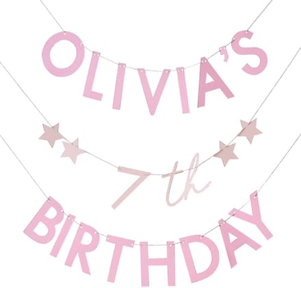 Birthday Roze - Personaliseerbaar