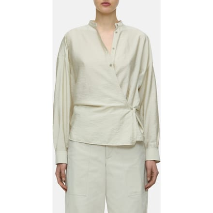 Closed Wrap Blouse Shirt Sabbia Beige Größe: L | Blusen Outlet | Damen | Braun
