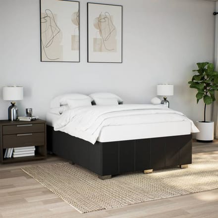vidaXL - Bedframe - zonder - matras - stof - zwart - 160x200 - cm
