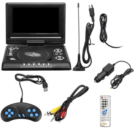 7.8 Inch 16:9 Breedbeeld 270 graden Draaibaar LCD-scherm Thuis Auto TV Dvd-speler Draagbare VCD Compact Disc US Plug veelkleurig