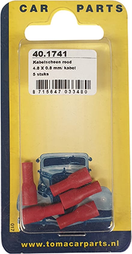 Kabelschoen 4.8 x0.8mm 5 stuks