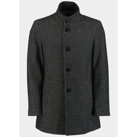 Commander Wollen Jas Zwart Wollmantel Inlet 213013461/901