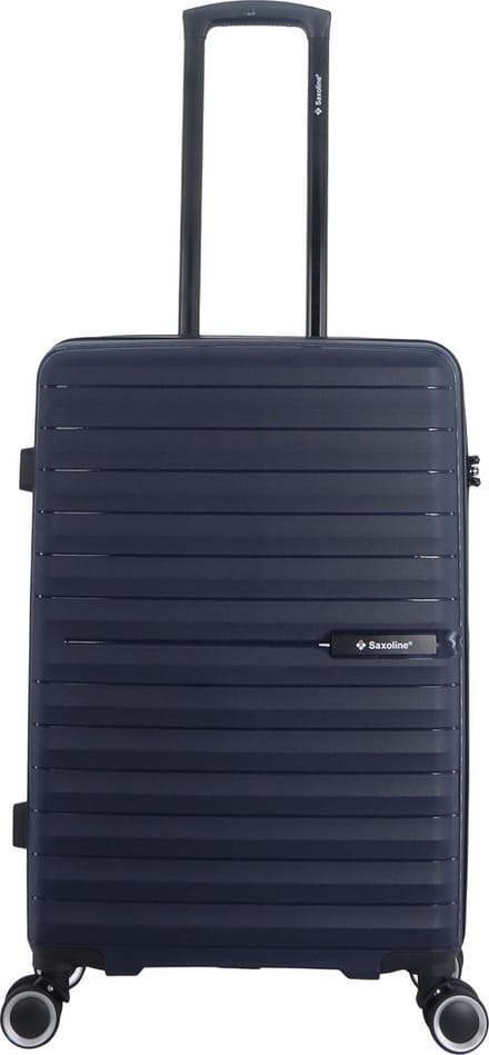 Saxoline – Fiesta | Harde Koffer / Valies / Reiskoffer – Medium (60L) – Marine Blauw - Marineblauw / Medium