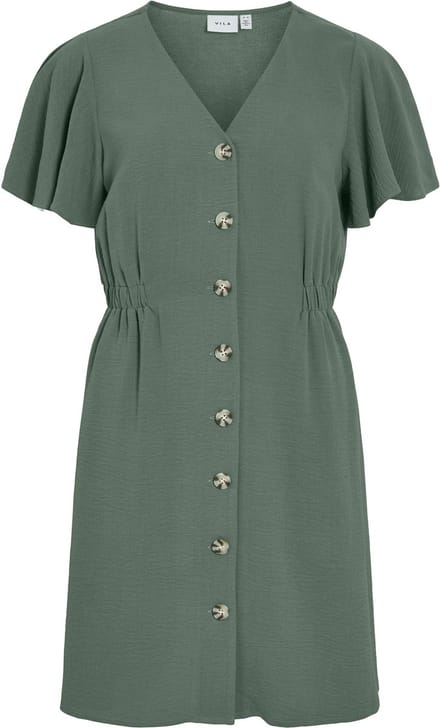 VILA - VIGABSEN S/S V-NECK SHORT DRESS/KA - Dames - Mini jurken