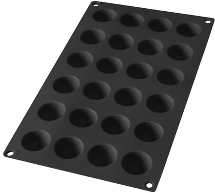 Lékué Bakvorm 24 Halve Bollen - Siliconen - Black