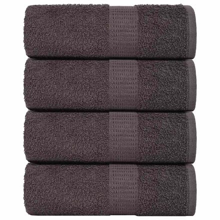 vidaXL - Washandjes - FROGN - 4 - st - 30x30 - cm - 360 - g/m² - antraciet