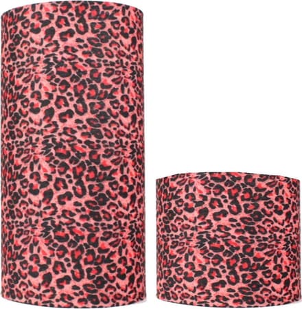 Fako Fashion - Microfiber Faceshield - Bandana - Nekwarmer - Sjaal - Luipaard Roze