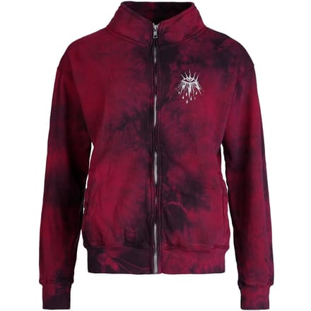 Outer Vision - Gothic Vest met capuchon - Sky Tears - S - voor Vrouwen - zwart-rood