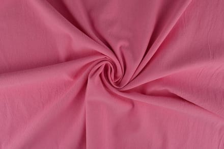 Gewassen katoen stof - Roze - 10 meter