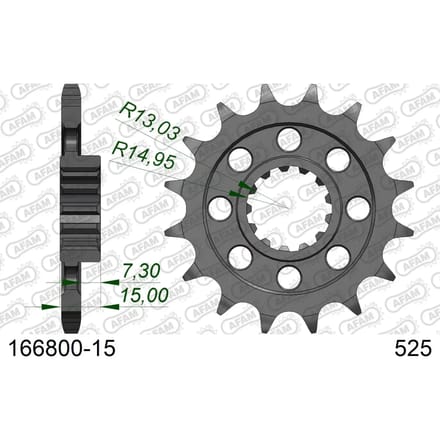 Tandwiel Afam 525 15 dents