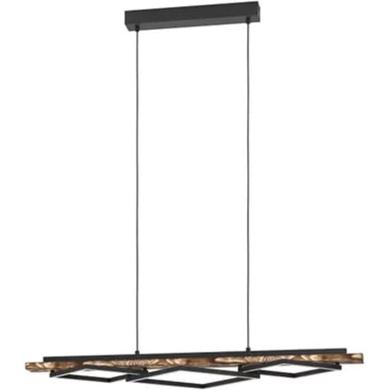 Eglo Hanglamp Boyal - Zwart - Hout - 42w
