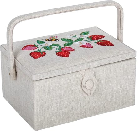 Sewing box : strawberry :18.5x25.5x14.5 cm