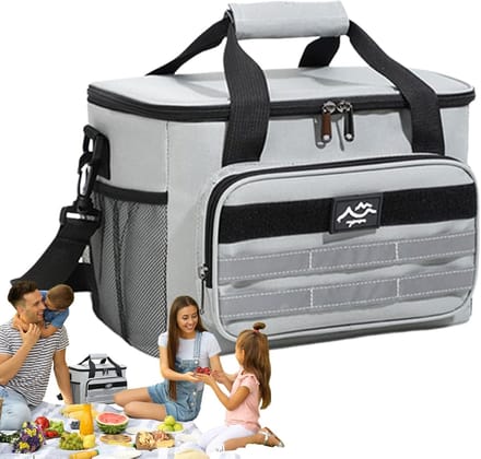Isolerende Koeltas - Lunchbox Waterdicht - Buiten Maaltijden - Meerdere Compartimenten - 30 cm - Grijs