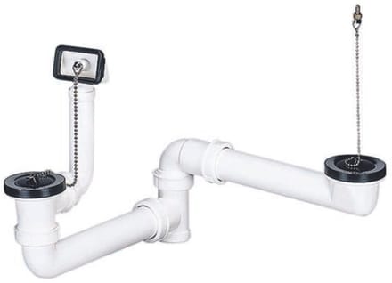 DALLMER Af- en overloop-set 023 U, 2 kettingen, 1 1/2", 110312