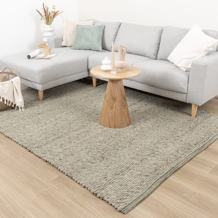 NATURL. Wollen vloerkleed - Feline Olijfgroen/Gemeleerd - 230x330cm