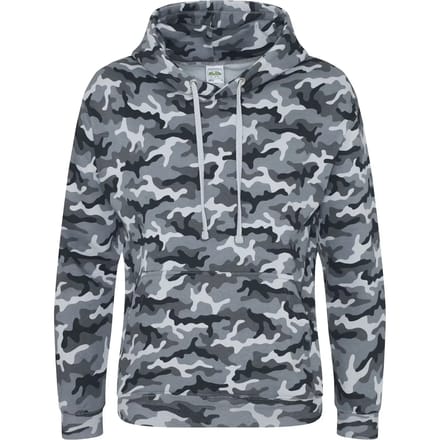 Just Hoods Camo Hoodie JH014 - Grey Camo - M