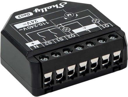 Shelly 2-Kanaals Controller Met Energieverbruikmeter Voor Smart Home
