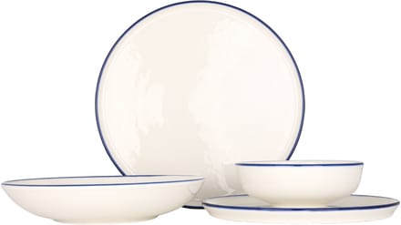Bonna Serviesset - Linea Blue - 24 delig - 6 persoons - Porselein