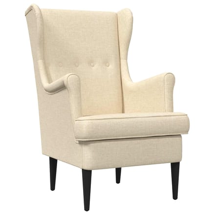 vidaXL - Fauteuil - Crèmekleurig - Stof