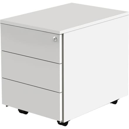 Verrijdbaar ladeblok 333 - B 420 x D 600 x H 540 mm - wit