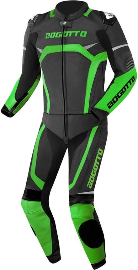 Bogotto Misano Zwart Groen 2-Delig Motorpak - Maat 50 - Racepak