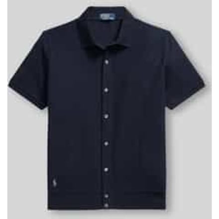 regular fit poloshirt met doorlopende knoopsluiting van puur katoen