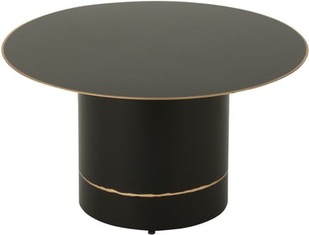J-Line salontafel Cilinder Rond - ijzer - zwart/goud - small