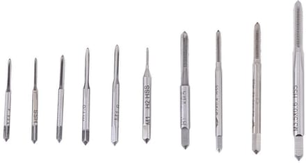 Allecto - Machine Screw Thread Brush - Mini Hand Thread Brush Set - Duurzaam en veelzijdig - Pack van 10 - Geschikt voor diverse draadformaten - Pe..