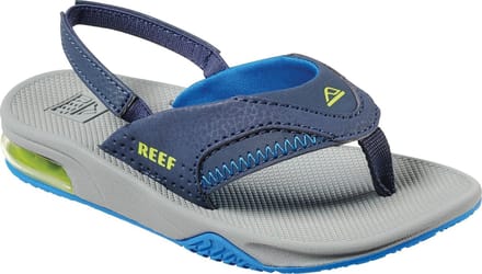 Reef Little Fanning Jongens Slippers - Navy/Lime - Maat 25.26