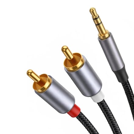 Qost - Aux naar RCA Kabel - 5 Meter - 3.5mm Jack naar 2 RCA Stereo - Audio Cable - Jack 3.5mm naar 2 Tulp Plug