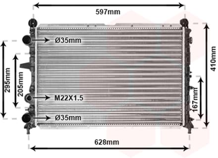 Van Wezel - RADIATOR VOOR ALFA ROMEO 145/146 930 1994-2001 7727204
