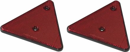 Pro Plus Reflector driehoek - set 2x - rood - schroefbevestiging - 136 x 152 mm