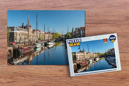 Puzzel Rotterdam - Zomer - Boot - Legpuzzel - Puzzel 1000 stukjes volwassenen