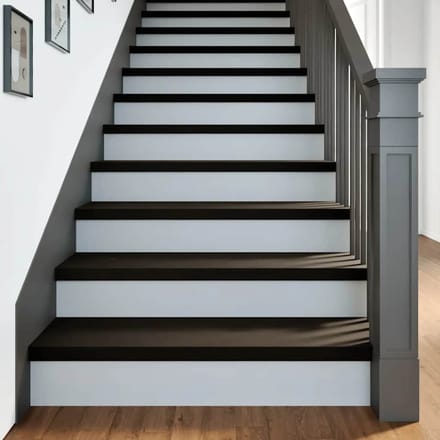 vidaXL - Traptreden - 12 - st - 90x25x2 - cm - massief - eikenhout - bruin-zwart