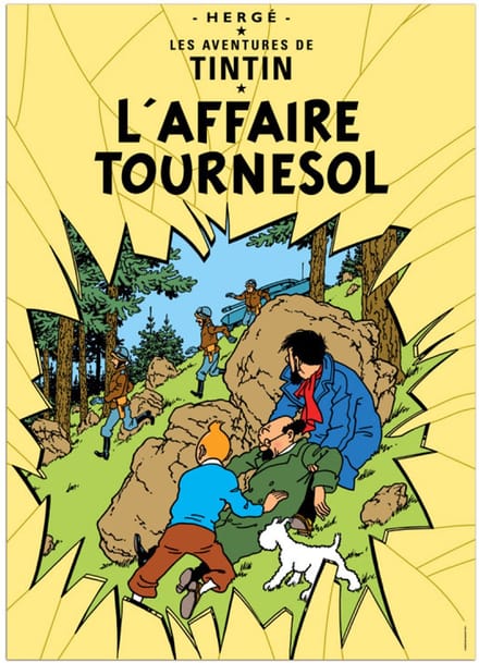 Kuifje De Zaak Zonnebloem Poster 50 x 70 cm