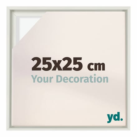 yd, Baklijst 25x25 cm Wit Mat - Lijst voor Canvasdoek - MDF Lyon