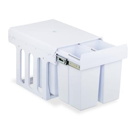 inbouw prullenbak - 4 vakken - 4x 8 l - keukenkast vuilnisbak - wit