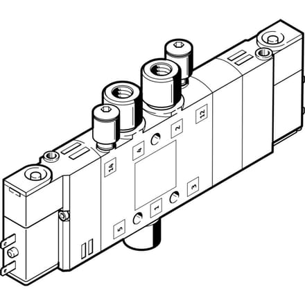 Festo 5/3 Geperst Lucht Magneetventiel QS-4 180L/Min - 533152