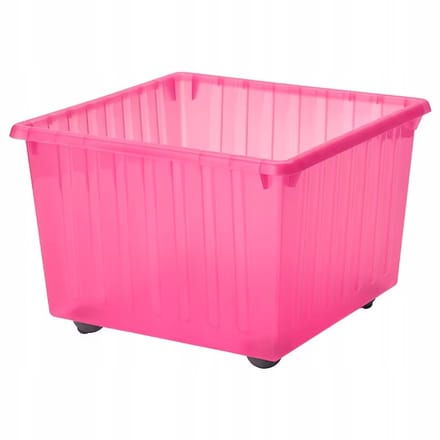 IKEA VESSLA Opbergdoos op wielen Roze 39x39cm