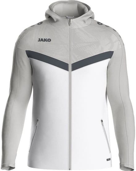 Jako Iconic Jas Met Kap Heren - Wit / Zachtgrijs | Maat: 4XL