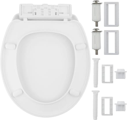 Toiletbril O-vorm met zachtsluitend mechanisme en universele montage